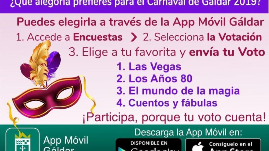 Cultura y Fiestas invita a la ciudadanía a elegir la temática del Carnaval de Gáldar 2020