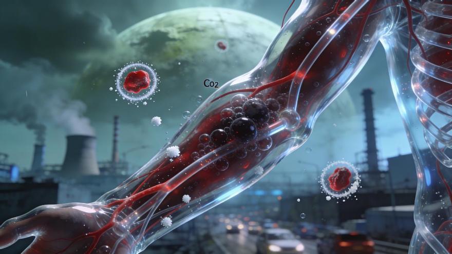 El aumento de CO₂ en la atmósfera altera la química de la sangre y podría dañar la salud
