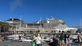 El «MSC Virtuosa» abre la semana con más cruceristas en el puerto de Vigo: hasta 20.000 en siete buques
