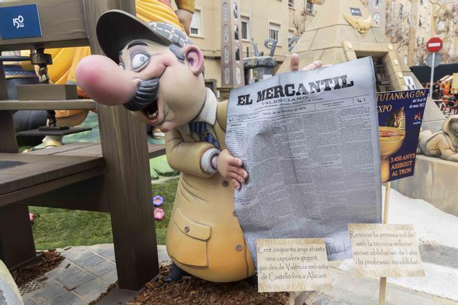 La falla Duque de Gaeta homenaje a Levante-EMV por su 150 aniversario