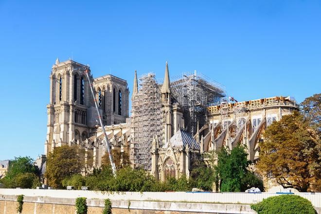Trabajos de restauración en Notre Dame