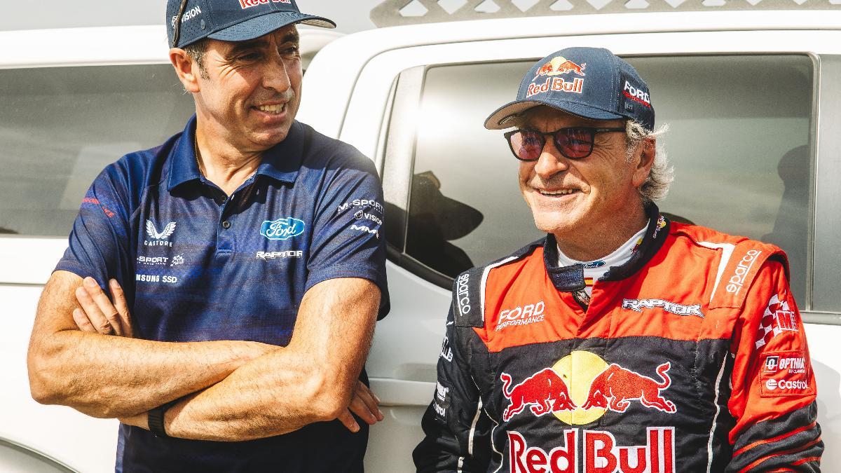 Nani Roma y Carlos Sainz, compañeros en el equipo Ford