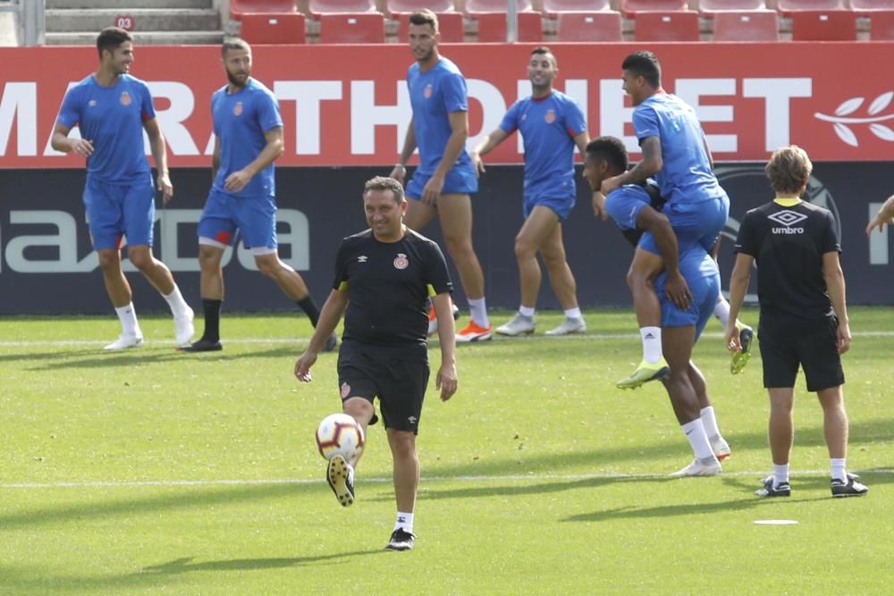 Darrer entrenament del Girona abans del partit contra el Reial Madrid