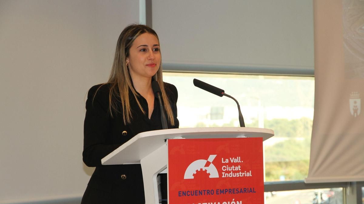 Tania Baños, durante su intervención al inicio del encuentro empresarial.