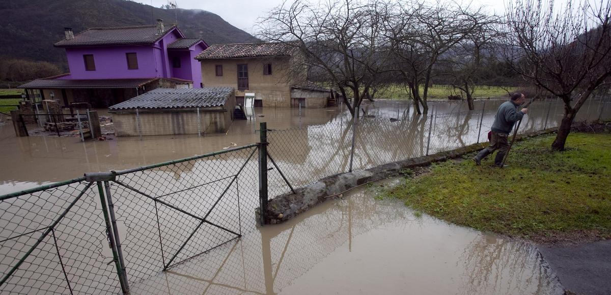 Una inundación en Bueño en 2012.