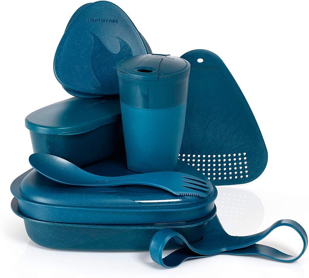 Kit de cubiertos, platos y vasos para picnic