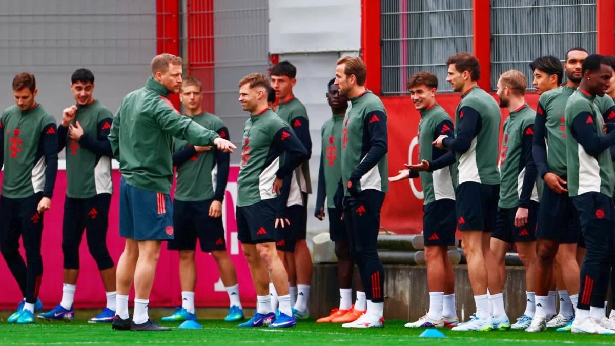 Entrenamiento del Bayern antes de recibir al Real Madrid