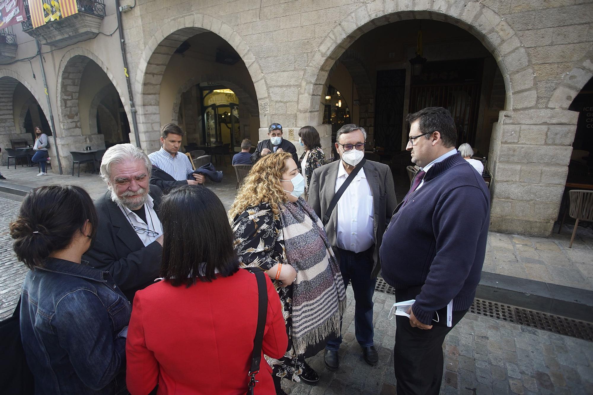 Protesta dels treballadors de Girona + Neta en contra de la privatització del servei públic de neteja