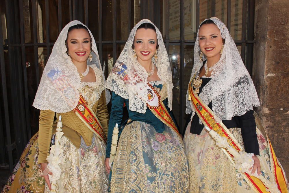 Falleras mayores 2019 en la Procesión de la Virgen