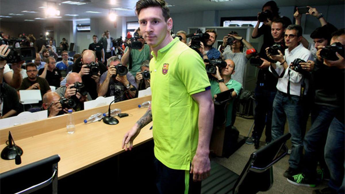 Leo Messi habló del duelo ante el Bayern de Múnich en rueda de prensa