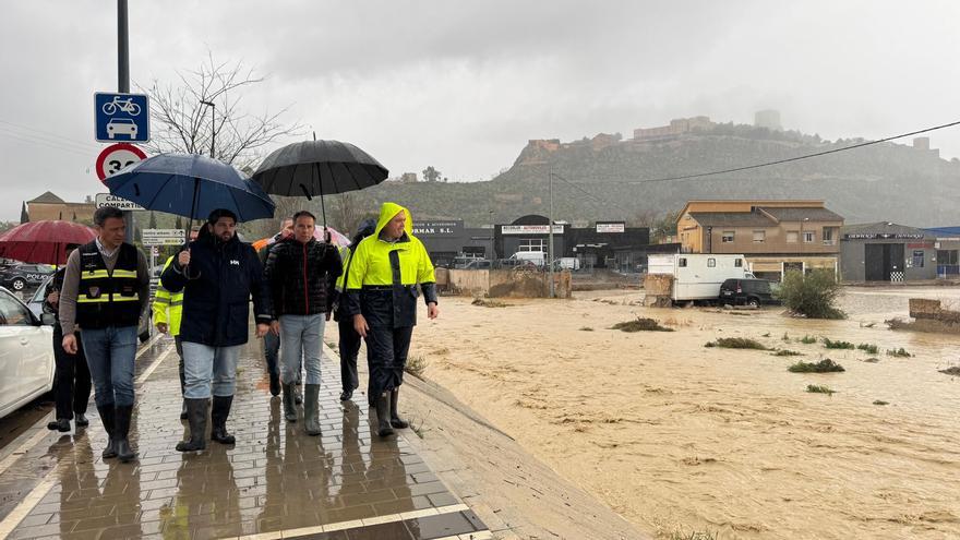 López Miras y el alcalde de Lorca evalúan los daños de la borrasca en el municipio