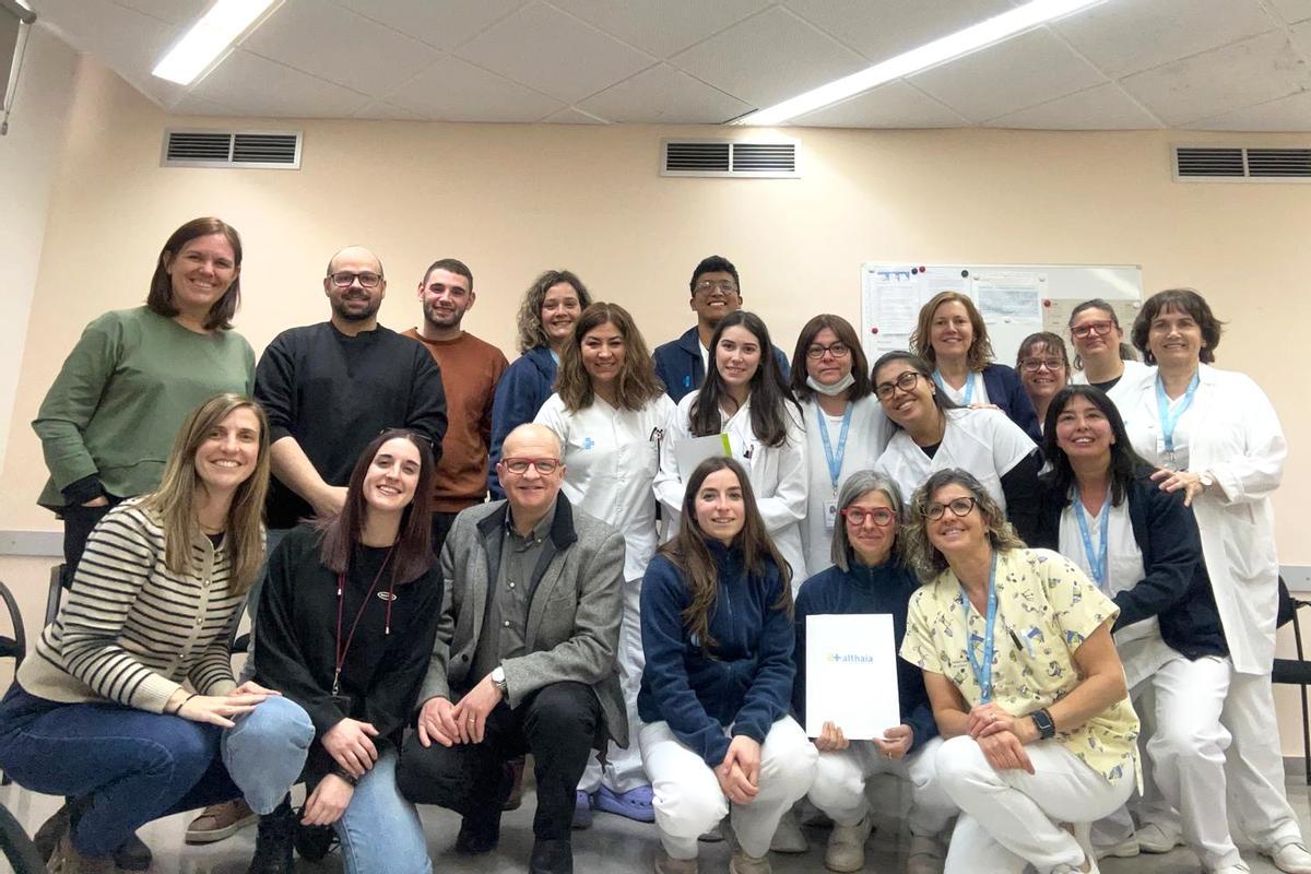 Professionals d’Althaia implicats en el projecte PRAISE-U i professionals de l'ABS Cardona