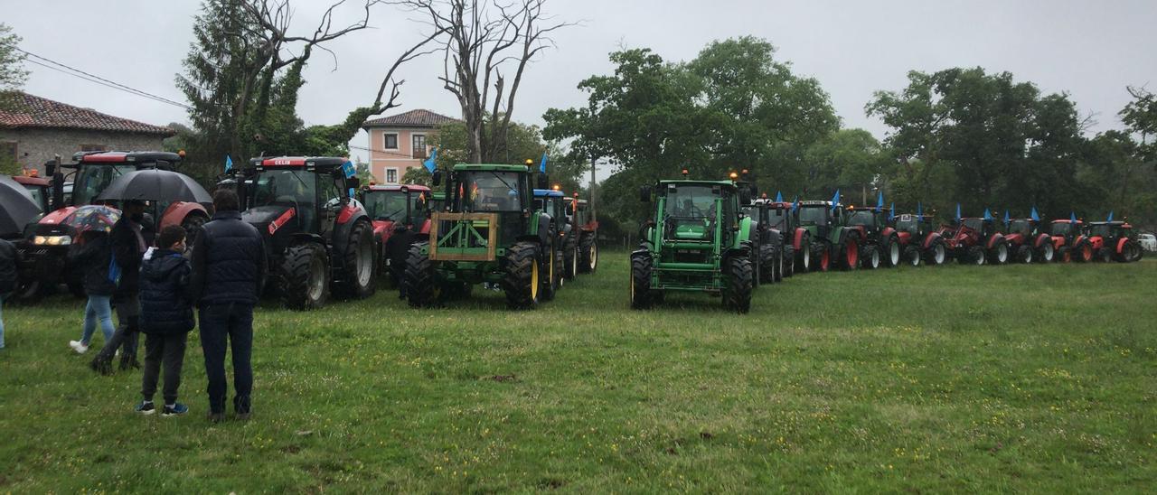 Tractorada-manifestación en Llanes en favor del campo asturiano