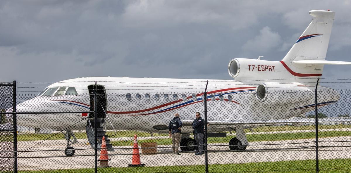 El avión privado de Maduro confiscado por las autoridades estadounidenses.