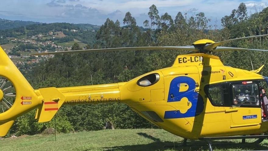 Helicóptero del Servicio de Emergencias del Principado de Asturias.