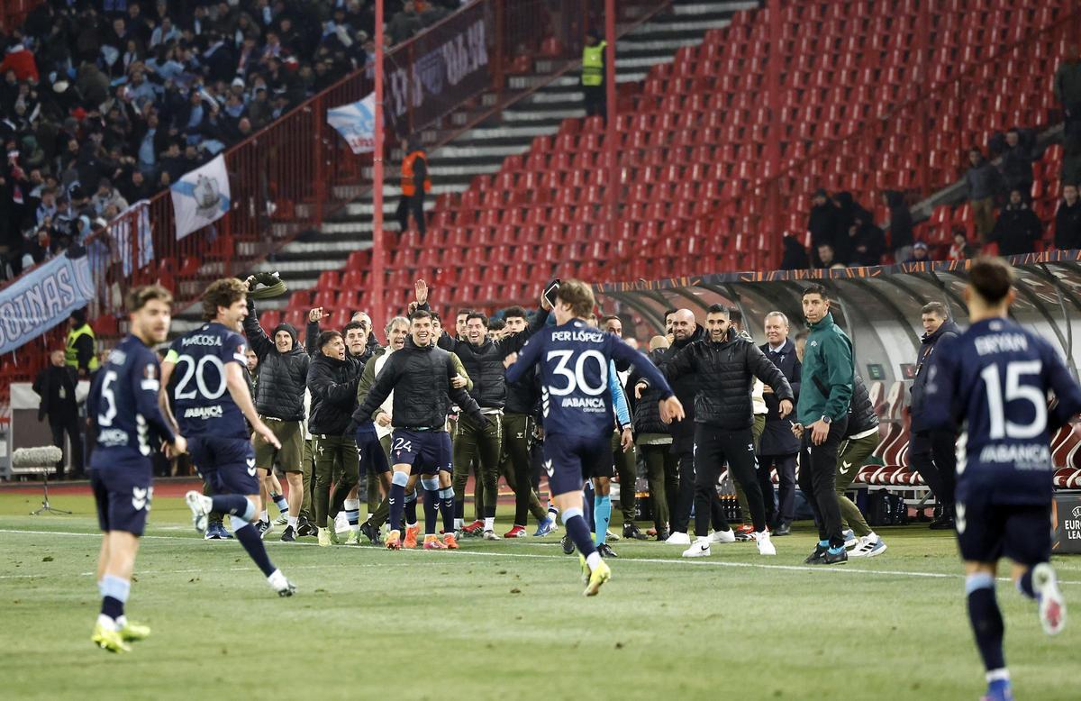 Las imágenes del Estrella Roja - Celta en Belgrado