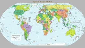 Nuevo mapa con la proyección de Equal Earth, más fiel que la proyección Mercator
