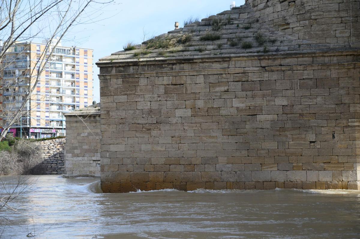 EN IMÁGENES | Crecida del río Ebro a la altura de Zaragoza