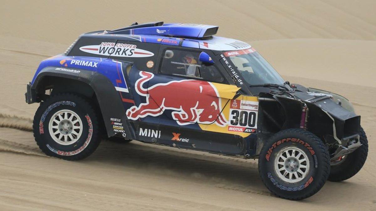 Carlos Sainz y Lucas Cruz, en acción durante el último Dakar