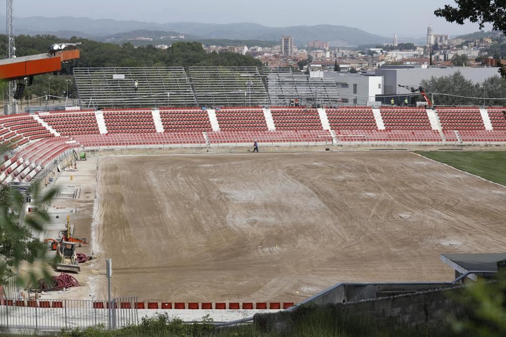 Nova imatge de Montilivi amb la grada del gol nord