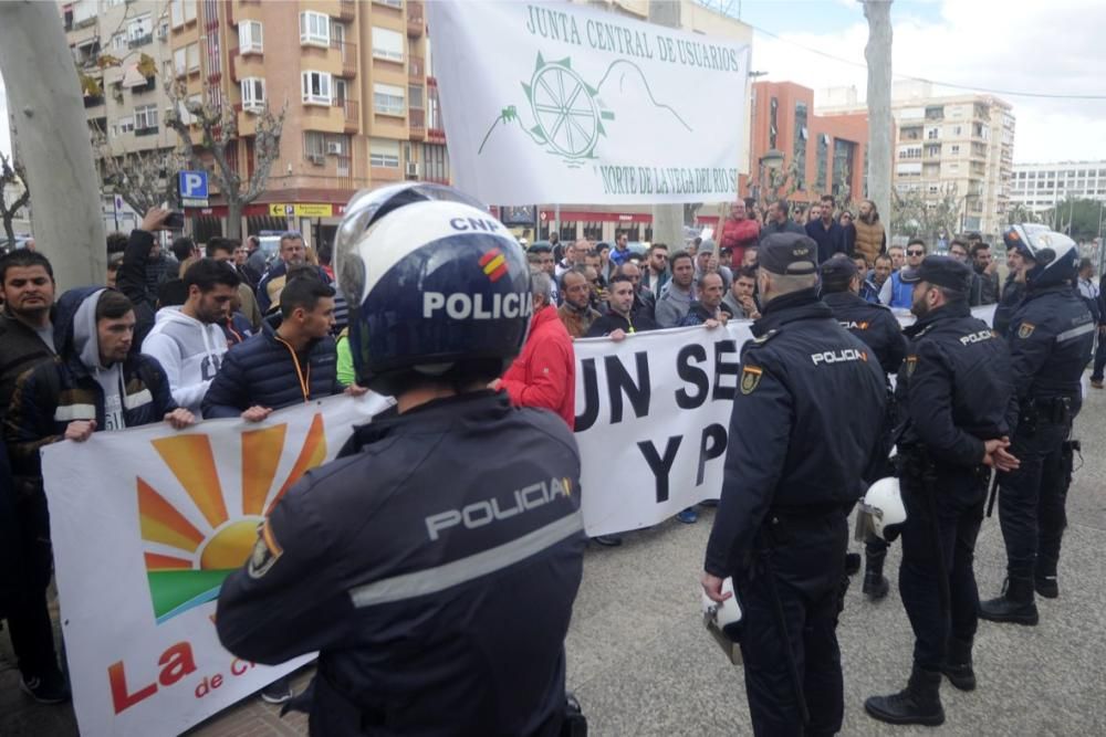 Manifestación en Murcia de los agricultores