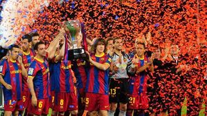 Els jugadors van tornar a celebrar el títol després del partit contra el Deportivo.
