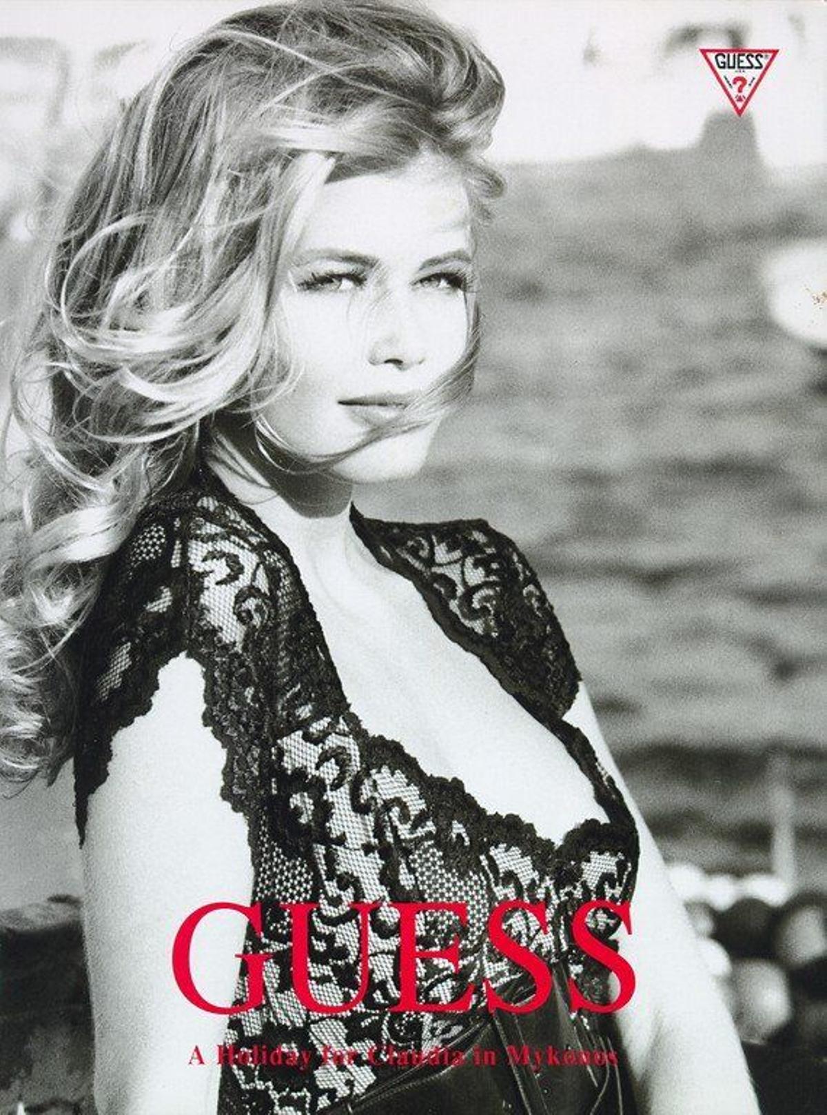 Claudia Schiffer para Guess, 1989
