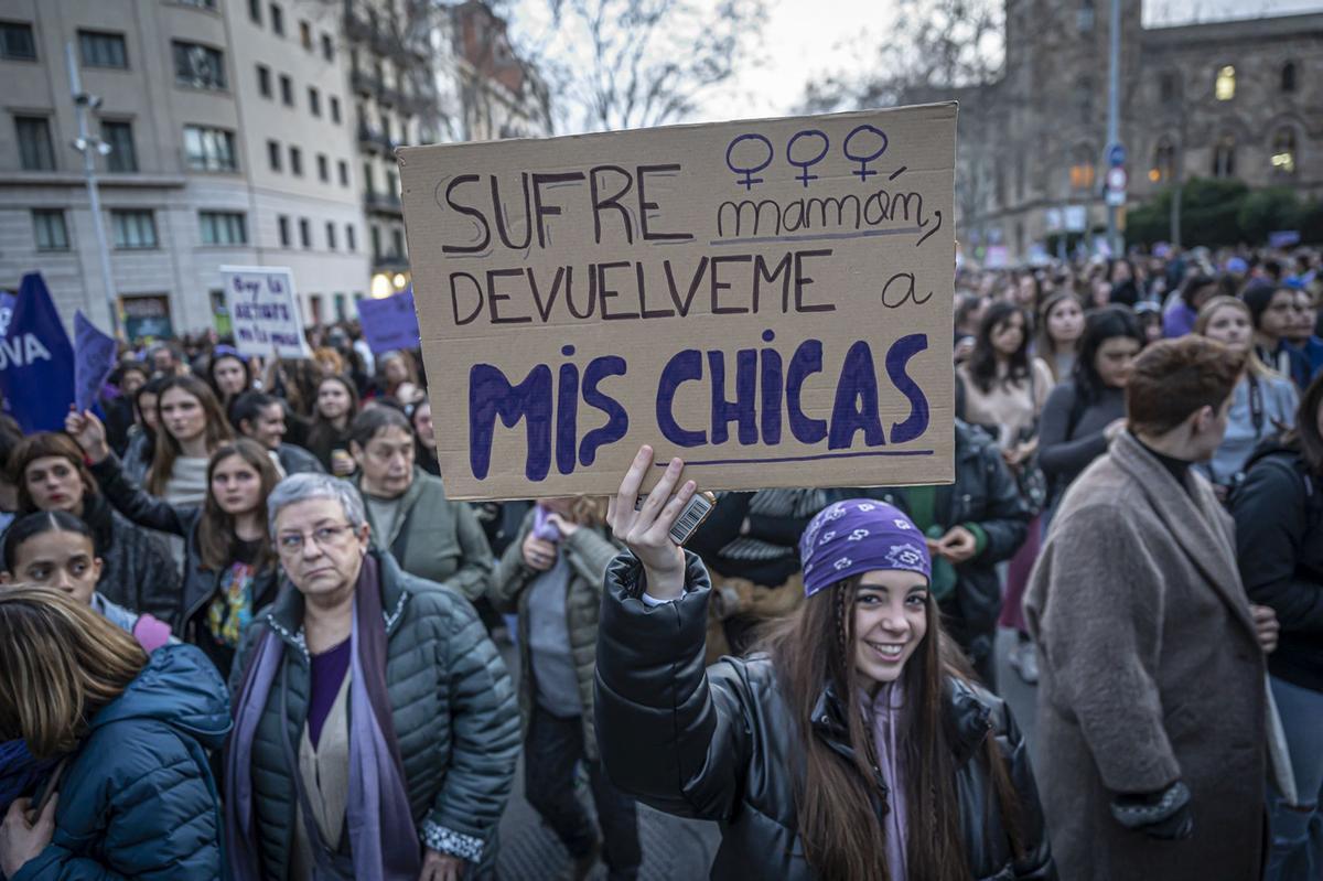 Manifestación del 8M en Barcelona