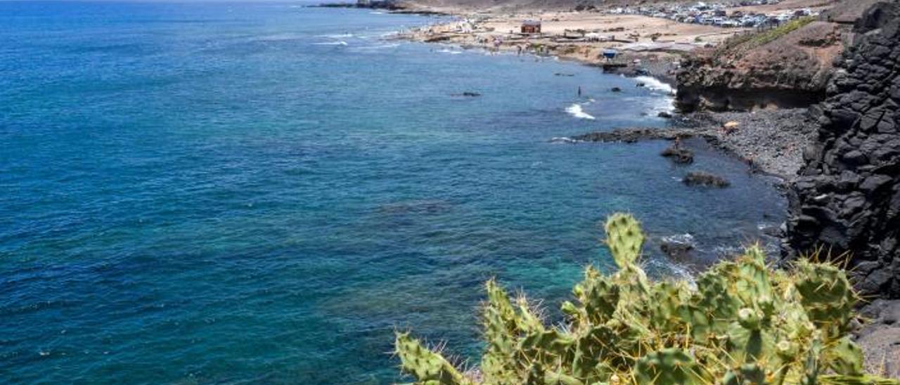 Vista de la playa de El Confital, el pasado domingo. | JUAN CASTRO