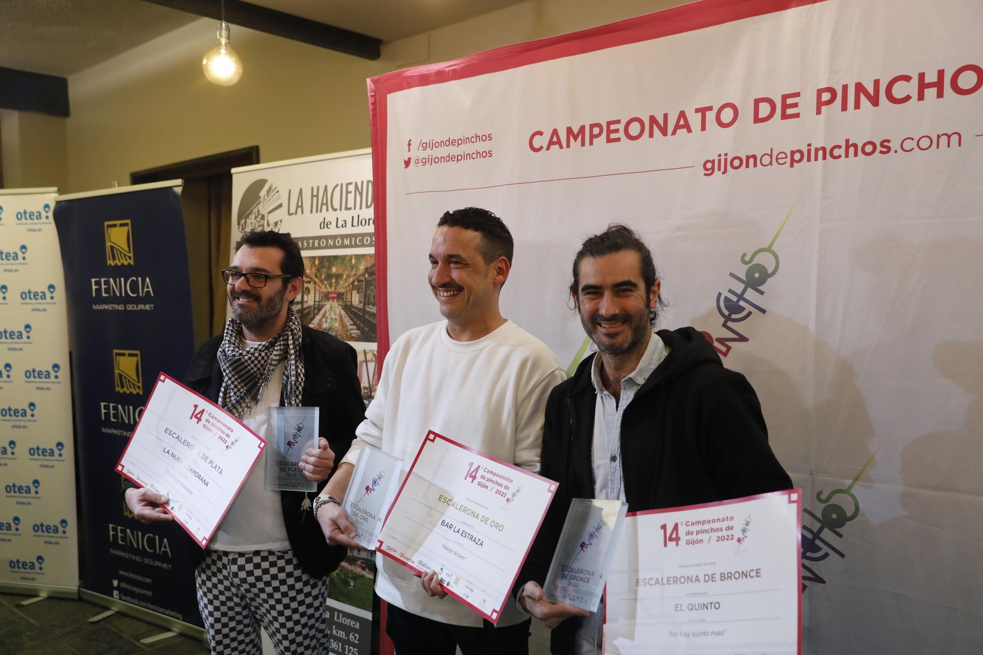 EN IMÁGENES: Entrega de los galardones del Campeonato de Pinchos de Gijón