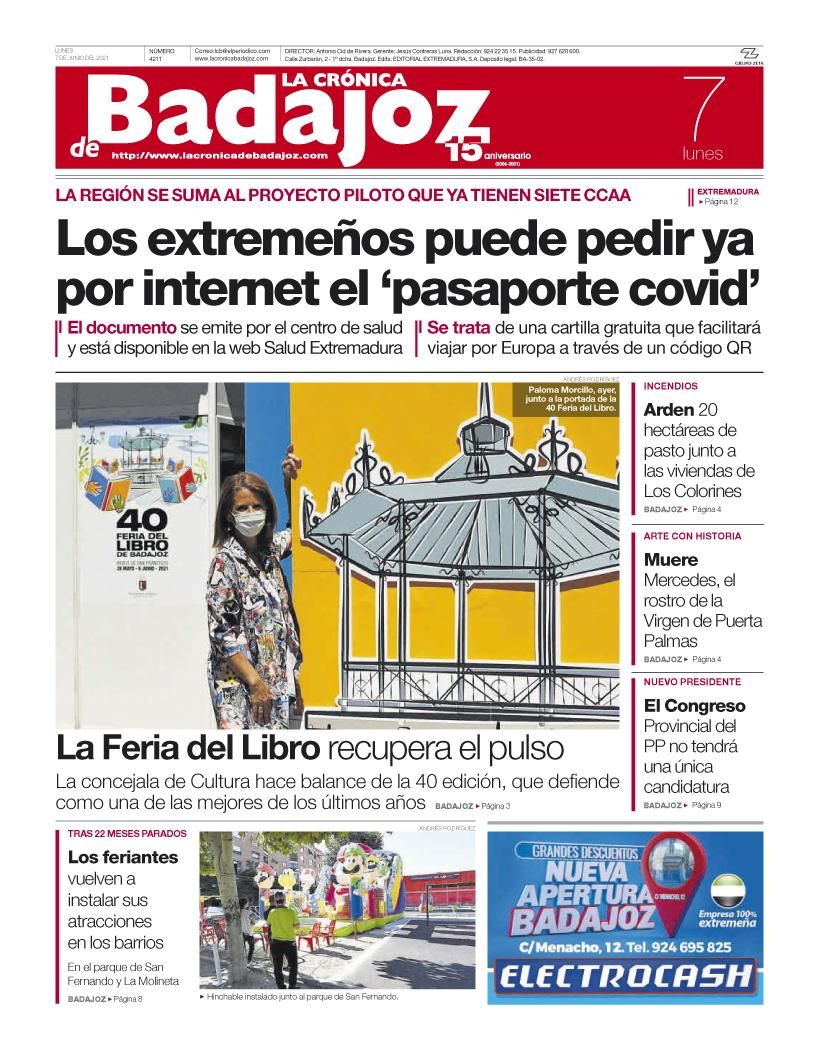 Consulta la portada correspondiente al día 7 de junio del 2021