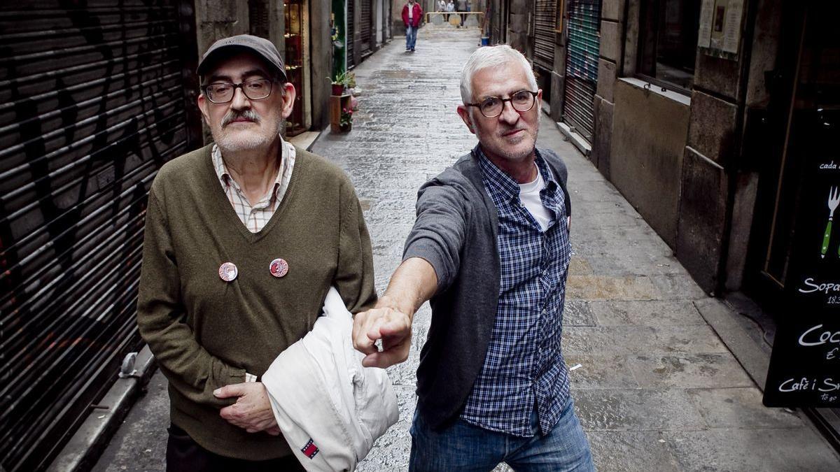 Juanito Mediavilla (izquierda) y Miguel Gallardo, en 2012. /