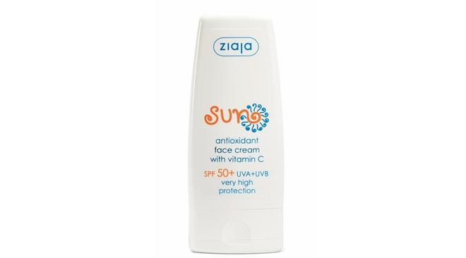 Crema facial antioxidanete SPF 50+ con vitamina C