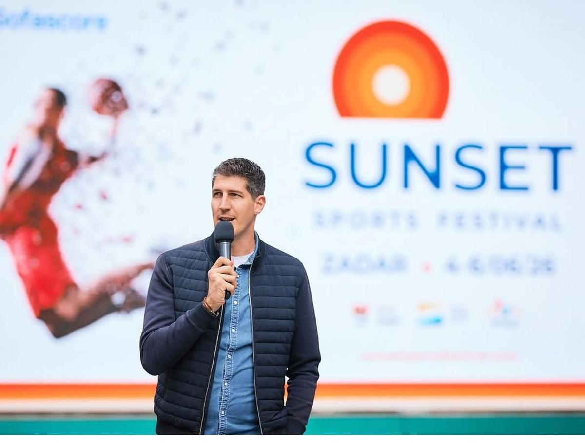 Damjan Rudez, en un acto del festival del que es director.
