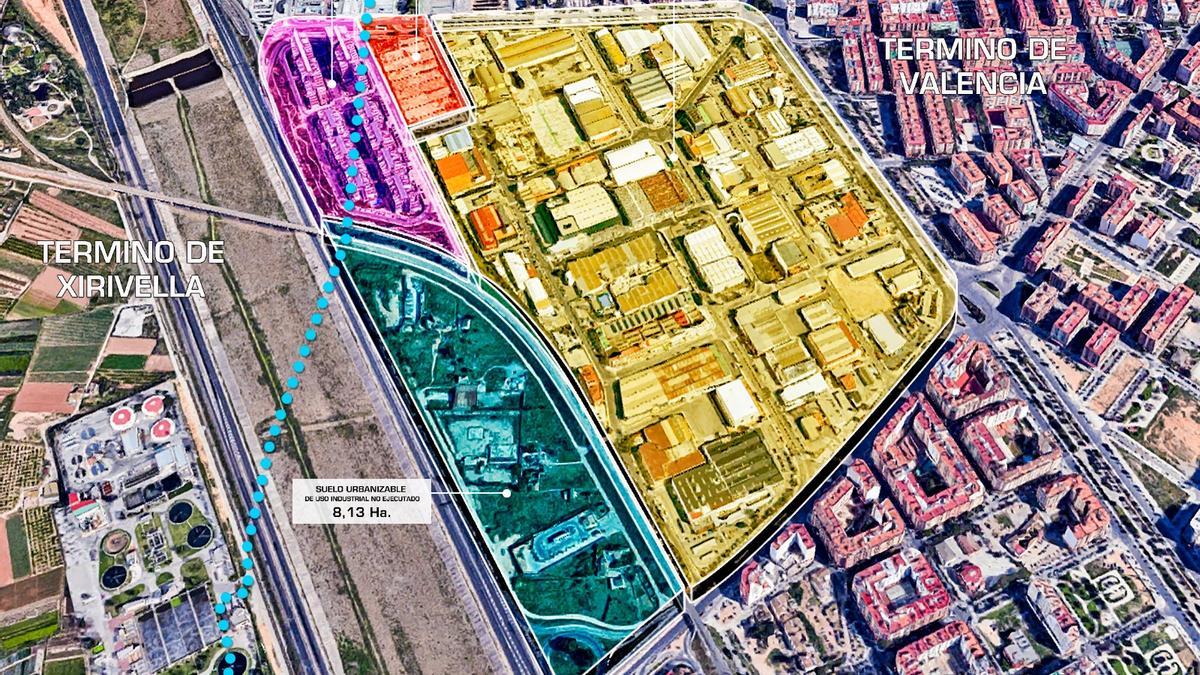 Plano del polígono Vara de Quart.