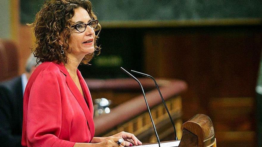 La ministra d&#039;Hisenda, María Jesús Montero, ahir al Congrés dels Diputats