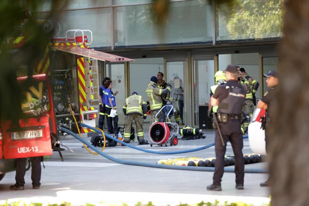 Incendio en la Ciudad de la Justicia de València