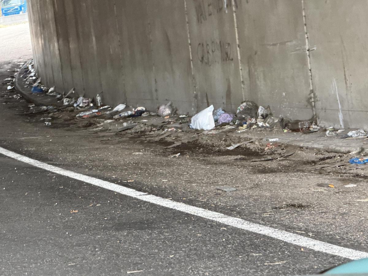 Foto aportada por los vecinos que muestran la cantidad de basura en la zona.