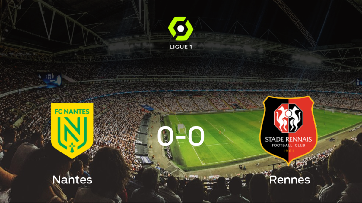 El FC Nantes y el Stade Rennes concluyen su enfrentamiento en el Stade de La Beaujoire sin goles (0-0)