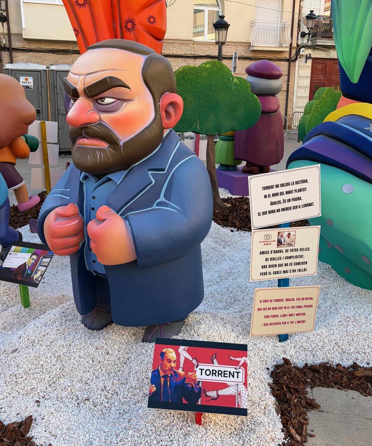 El ninot dedicado a Ábalos en la falla Plaça de Sant Roc.
