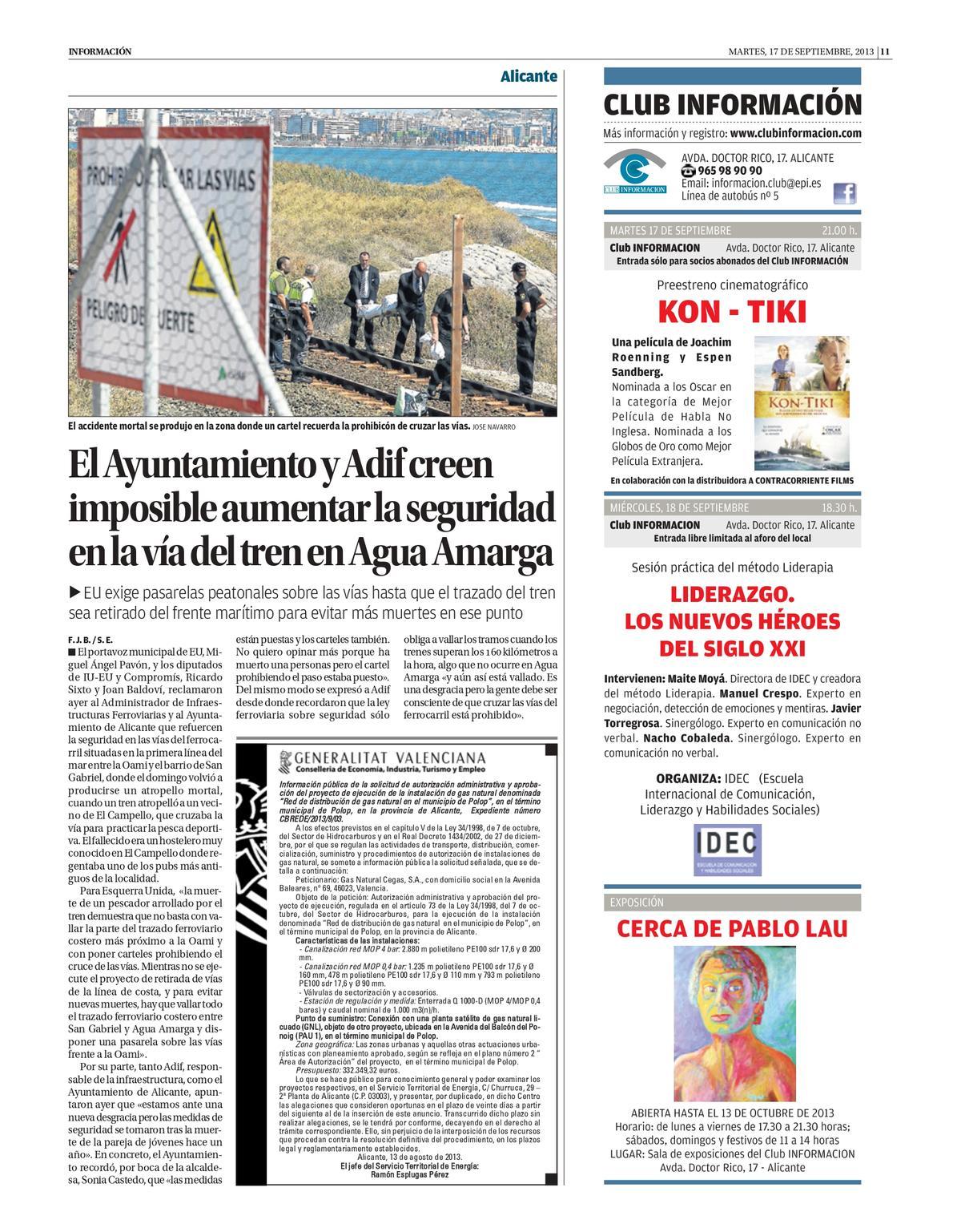 La noticia publicada en INFORMACIÓN
