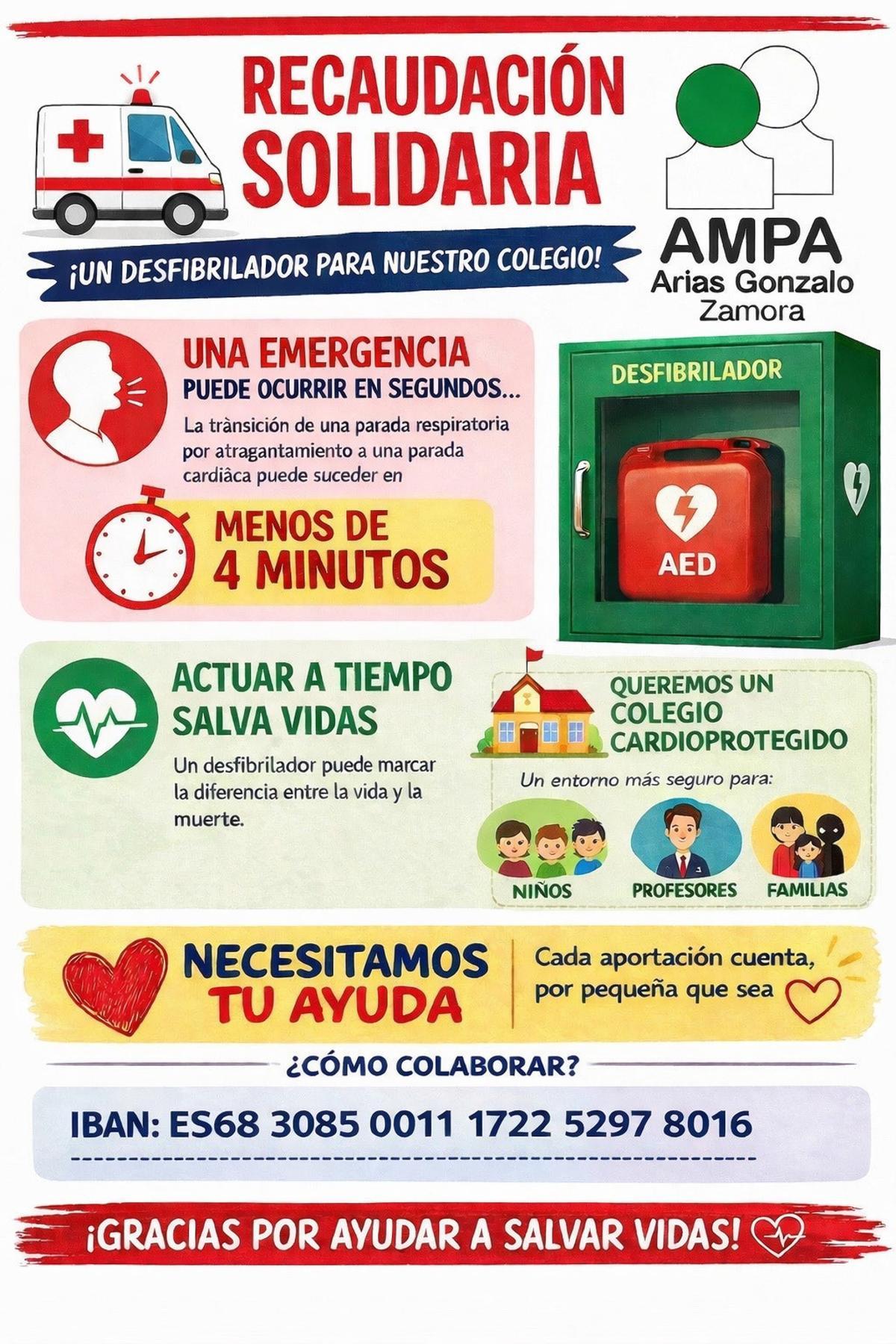 Cartel de la campaña del colegio Arias Gonzalo.
