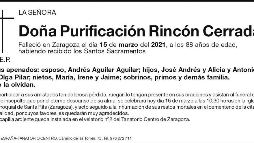 Purificación Rincón Cerrada