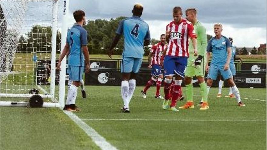 Samuele Longo va marcar el seu primer gol amb la samarreta del Girona.