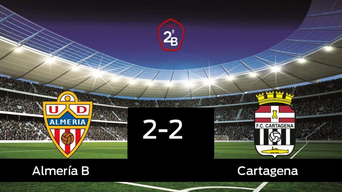 El Almería B no pudo conseguir la victoria ante el Cartagena (2-2)