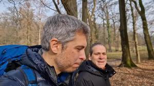 Enric Luzán y Jordi Font, durante su paseo por Zagreb