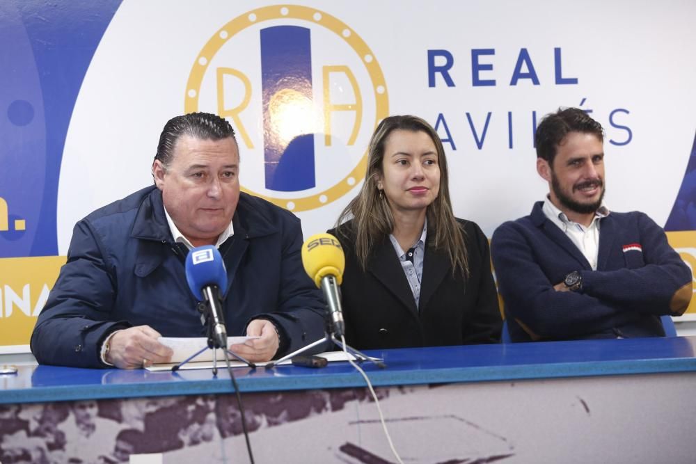 Rueda de prensa de la directiva del Real Avilés