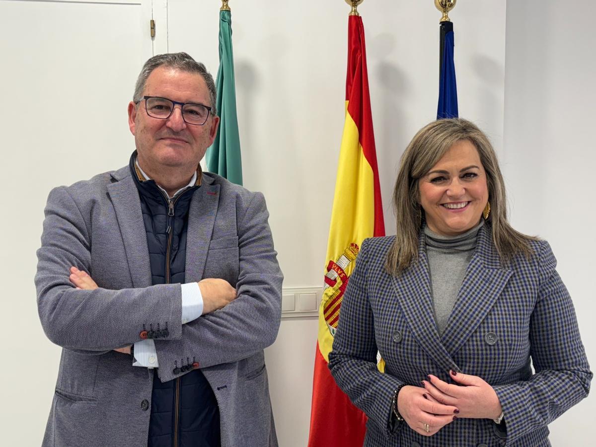 Federico Álvarez y María Jesús Serrano, en Baena.