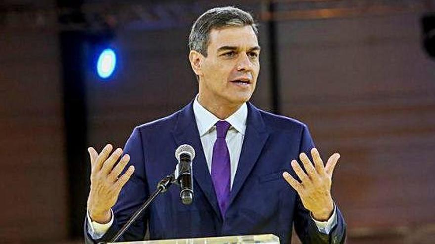 Pedro Sánchez, a l&#039;acte de commemoració del 80è aniversari de l&#039;ONCE.