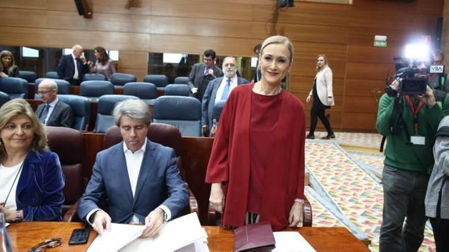 La presidenta de la Comunitat de Madrid, Cristina Cifuentes, va comparèixer ahir a l&#039;Assemblea